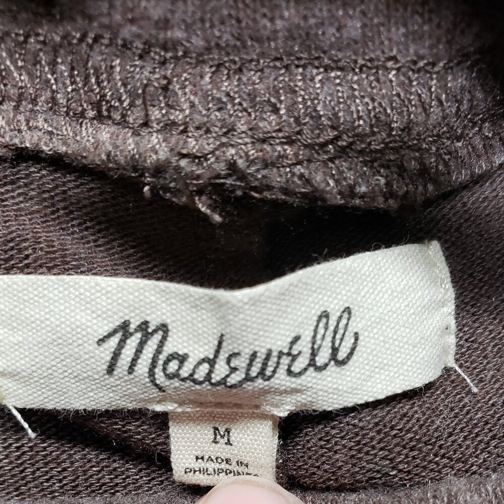 Madewell Cropped Turtleneck Sweater Women’s Medium Brown Cozy Winter Knit - Picture 6 of 7